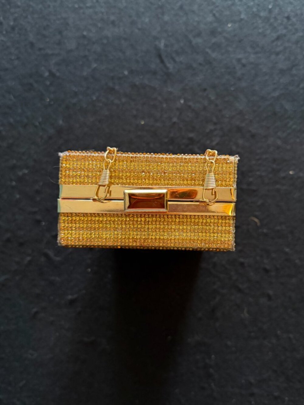 Rhinestone Embellished ‘Chocolate Bar’ Shaped Clutch Purse - Picture 11 of 11